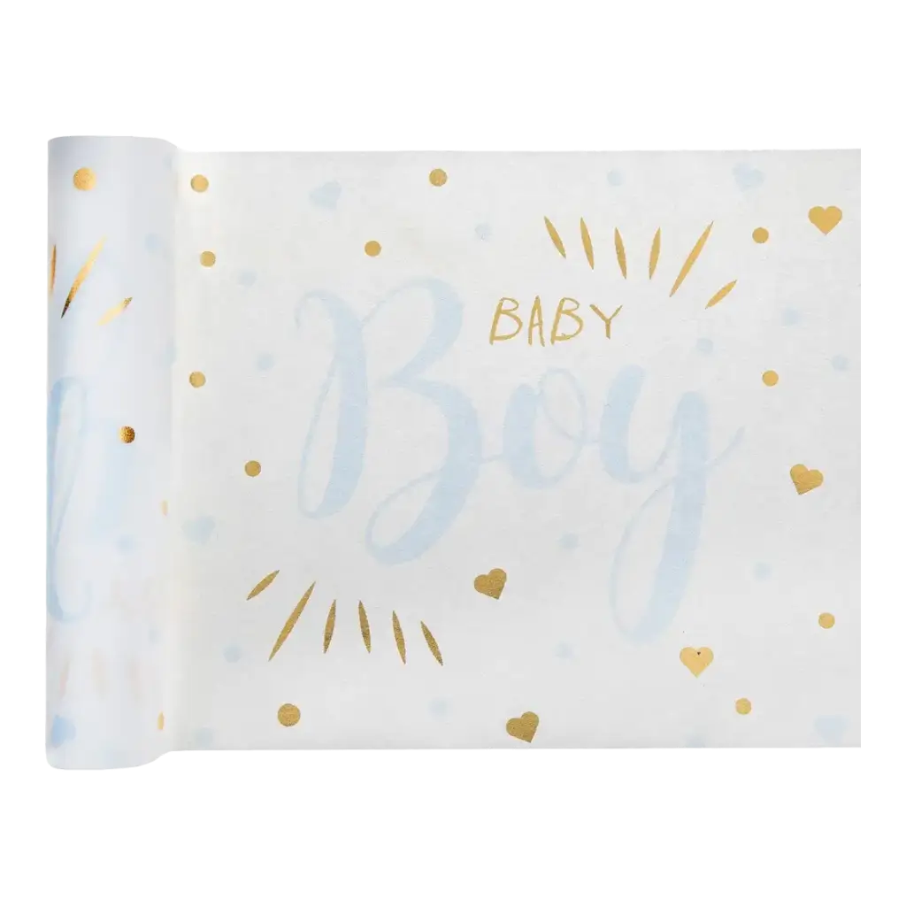 Chemin de table Baby Shower Boy Bleu 3 mètres 