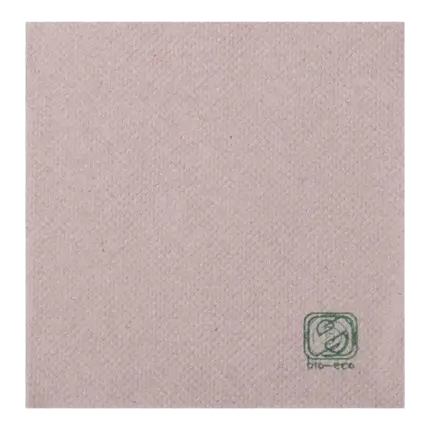 Serviette Cocktail Micro Point 20x20cm Naturel (Lot de 100)