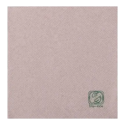 Serviette Ouate 2 plis (40x40cm) Naturel (Lot de 50)