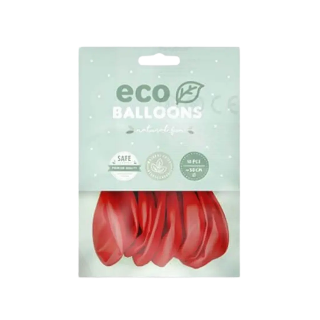 Lot de 10 Ballons de Baudruche Biodégradable Rouges