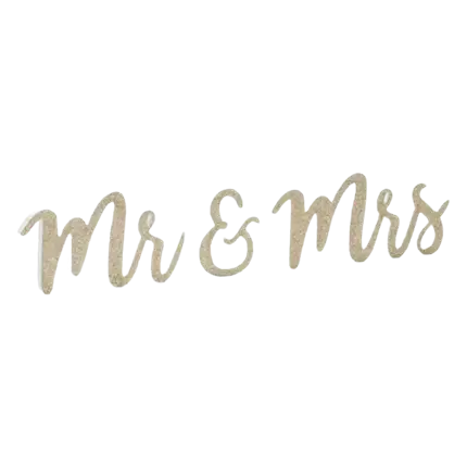Lettres "Mr & Mrs" Brillant Or