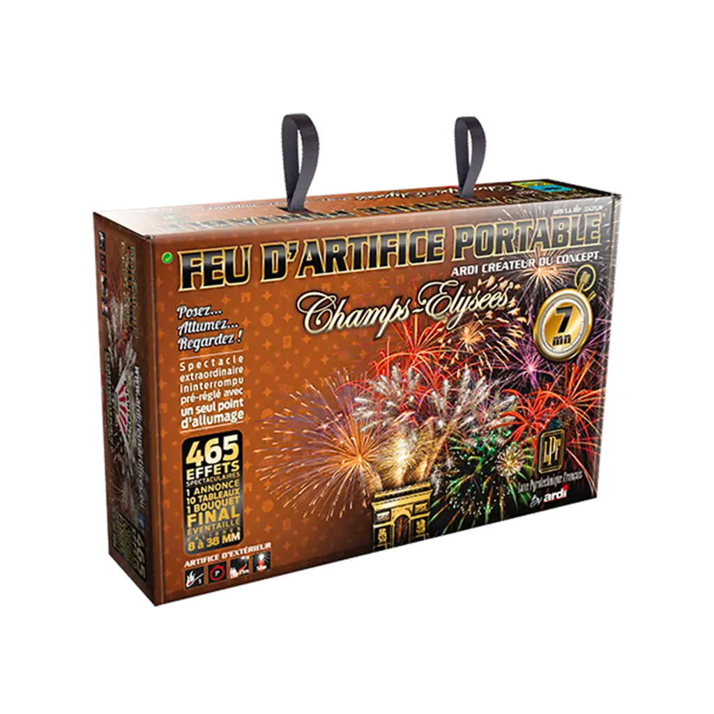 FEU D’ARTIFICE PORTABLE® LUXE PYROTECHNIQUE FRANÇAIS® 7mn