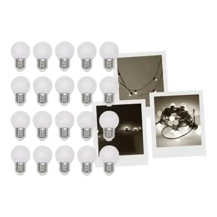 PACK 20 AMPOULES LED BLANC CHAUD 