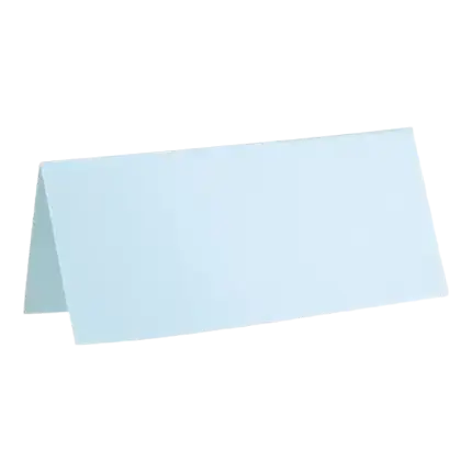 Marque-place rectangle Bleu Ciel - Lot de 10