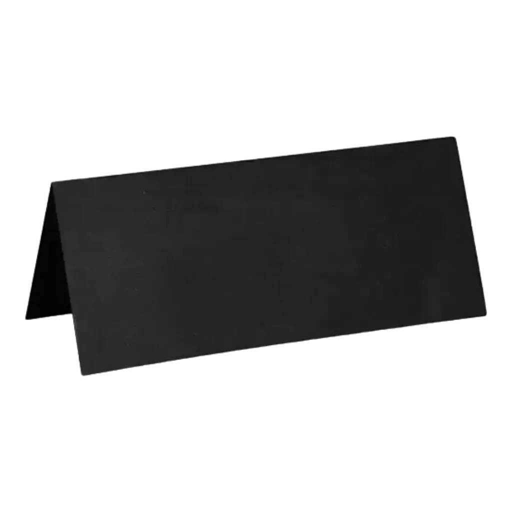 Marque-place rectangle Noir - Lot de 10