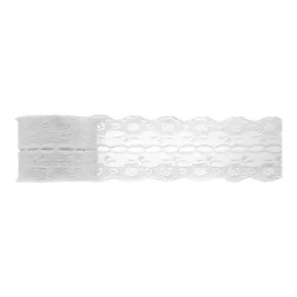 Ruban en dentelle blanc - 3m x 50mm