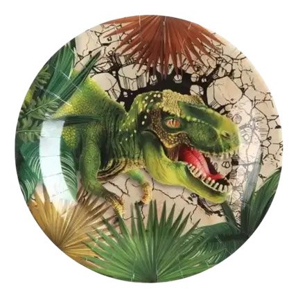 Assiettes en papier T-Rex - ø23cm - Lot de 10