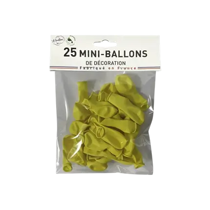 MINI BALLONS OPAQUE JAUNE (lots de 25)