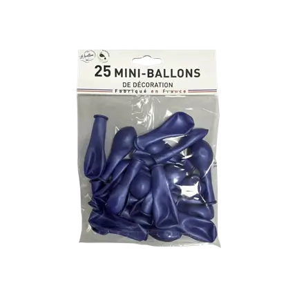 MINI BALLONS METALLIQUE BLEU (lots de 25)