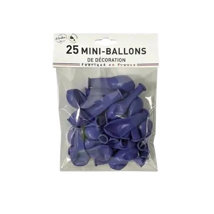 MINI BALLONS OPAQUE BLEU (lots de 25)