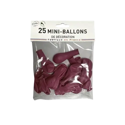 MINI BALLONS OPAQUE ROSE (lots de 25)