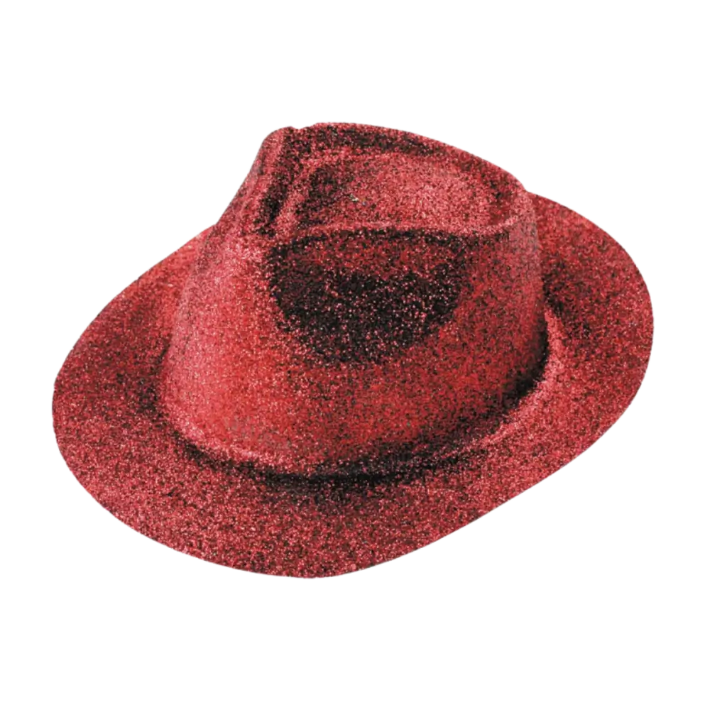 Chapeau Borsalino Paillette Rouge 