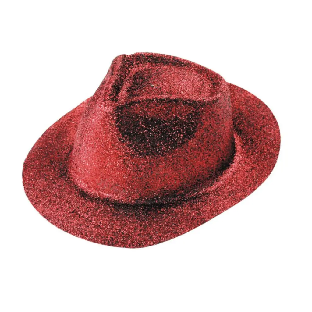 Chapeau Borsalino Paillette Rouge 