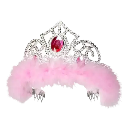 Couronne de Princesse avec Plumes Roses