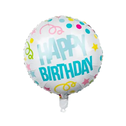 Ballon Aluminium "Happy Birthday" Color Party