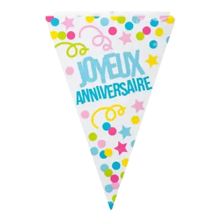 Guirlande de Fanions "Joyeux Anniversaire" Color Party