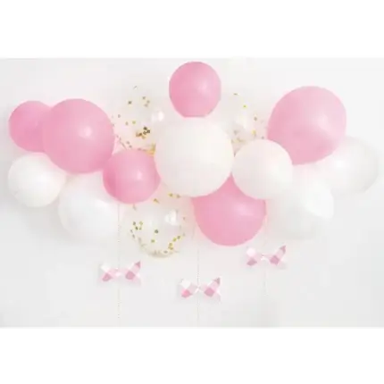 Kit Ballons pour Arche - Rose/Blanc/Transparent