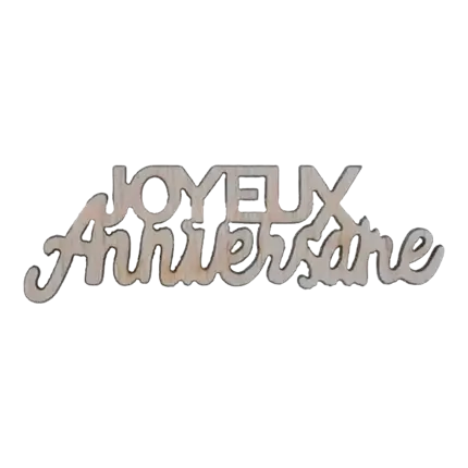 Lettres "Joyeux Anniversaire" - Bois Naturel x10 -6.5x3.5cm