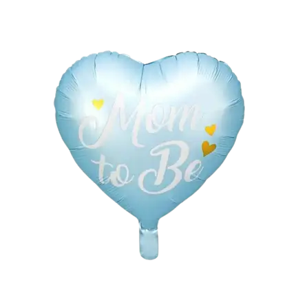 Ballon Aluminium Cœur bleu "Mom to Be"- 35cm