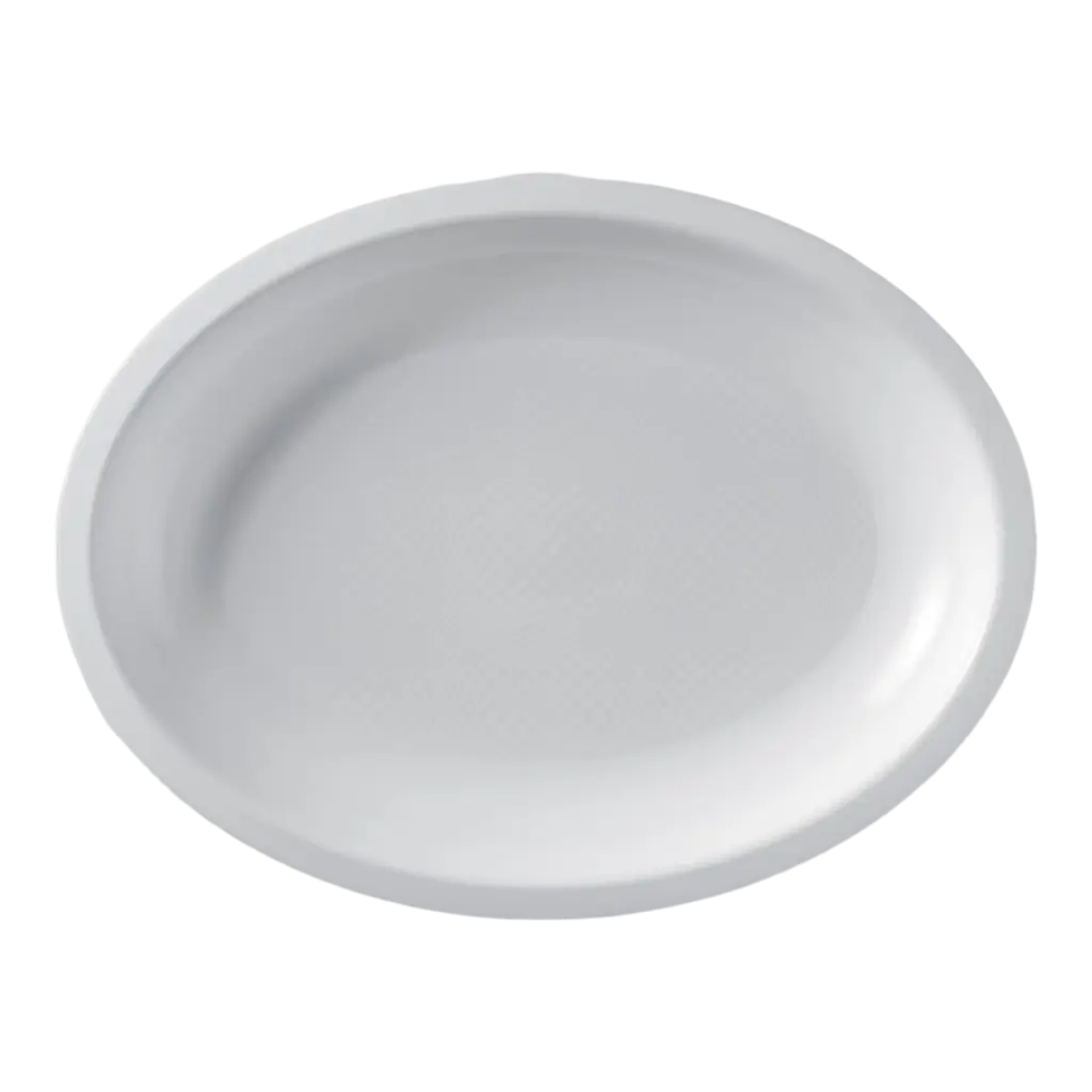 Assiette Ovale Blanche - 25.5x19cm - lot de 25