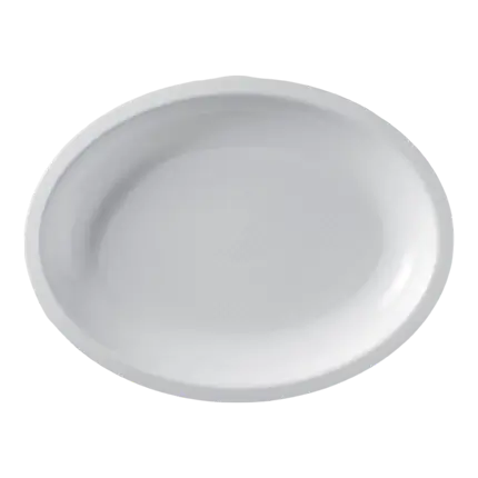 Assiette Ovale Blanche - 25.5x19cm - lot de 25