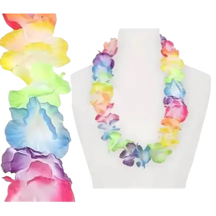 Collana hawaiana con fiori multicolori - Sparklers Club