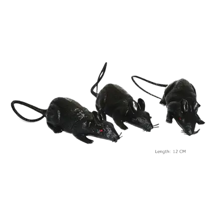 Lot de 3 rats avec sifflet 19cm