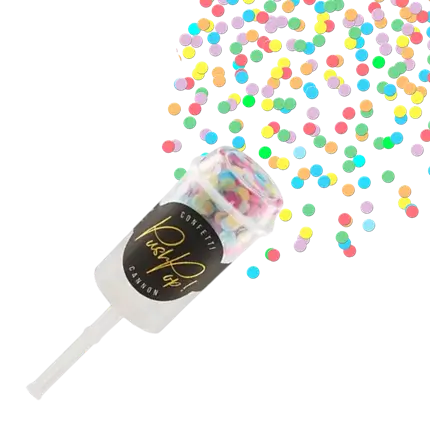 Confettis push pop mix