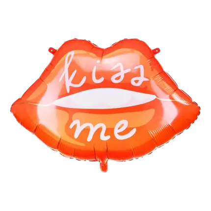 Ballon en Aluminium - Lèvres Rouges "Kiss Me" -  86.5x65 cm