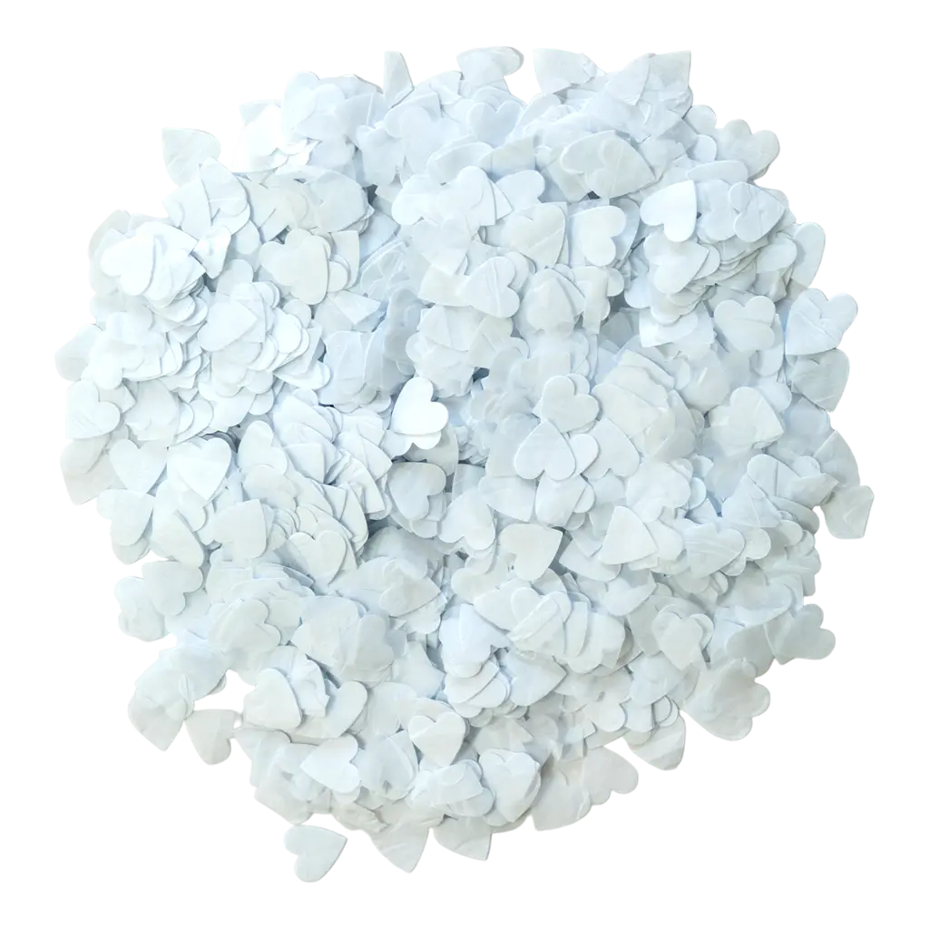 Confettis - Coeur Blanc - (15gr) 100% BIODÉGRADABLE