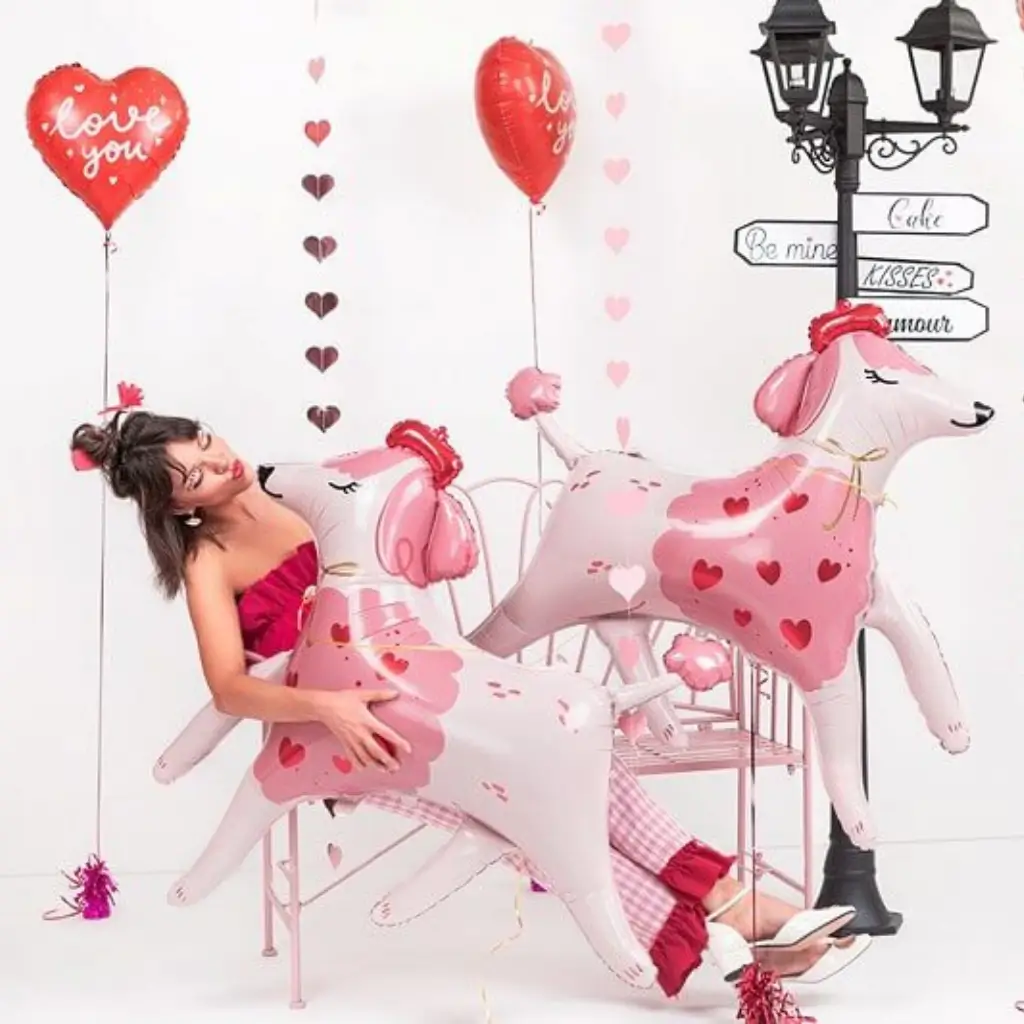 Ballon en Aluminium - Coeur Rouge LOVE YOU -  45cm