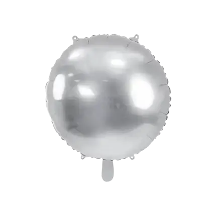 Ballon Rond Métallique effet Miroir - Argent - 59cm