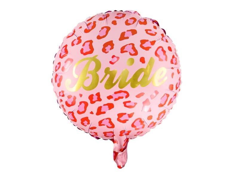 Ballon en Aluminium - Bride Rose Léopard - 45cm : Ballons Saint