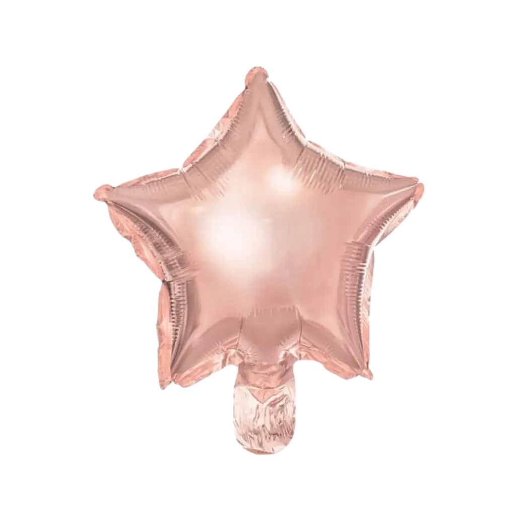 Ballon Étoile - Mylar métallisé - Or Rose - 25cm  (lot de 25