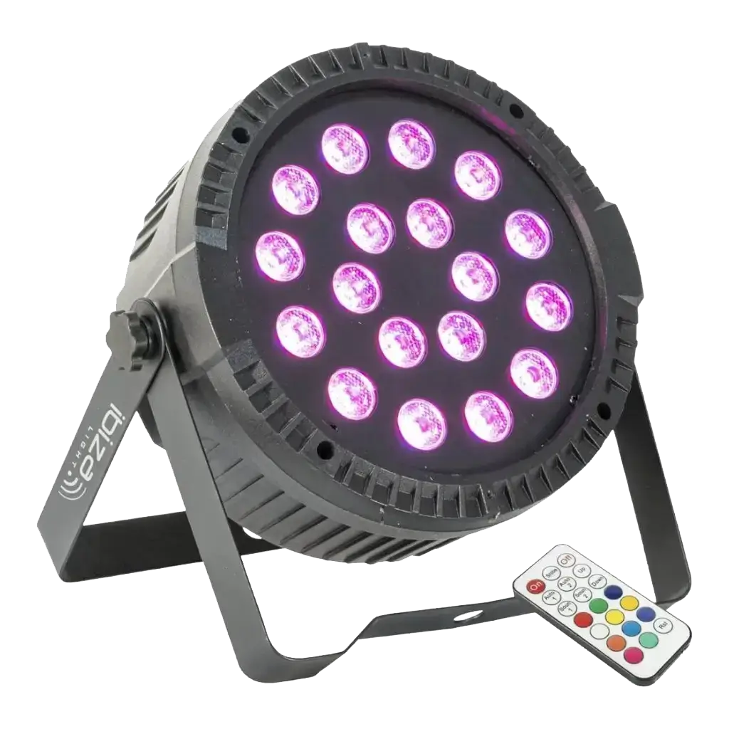 Projecteur PAR LED Extra plat 18x1W RGB