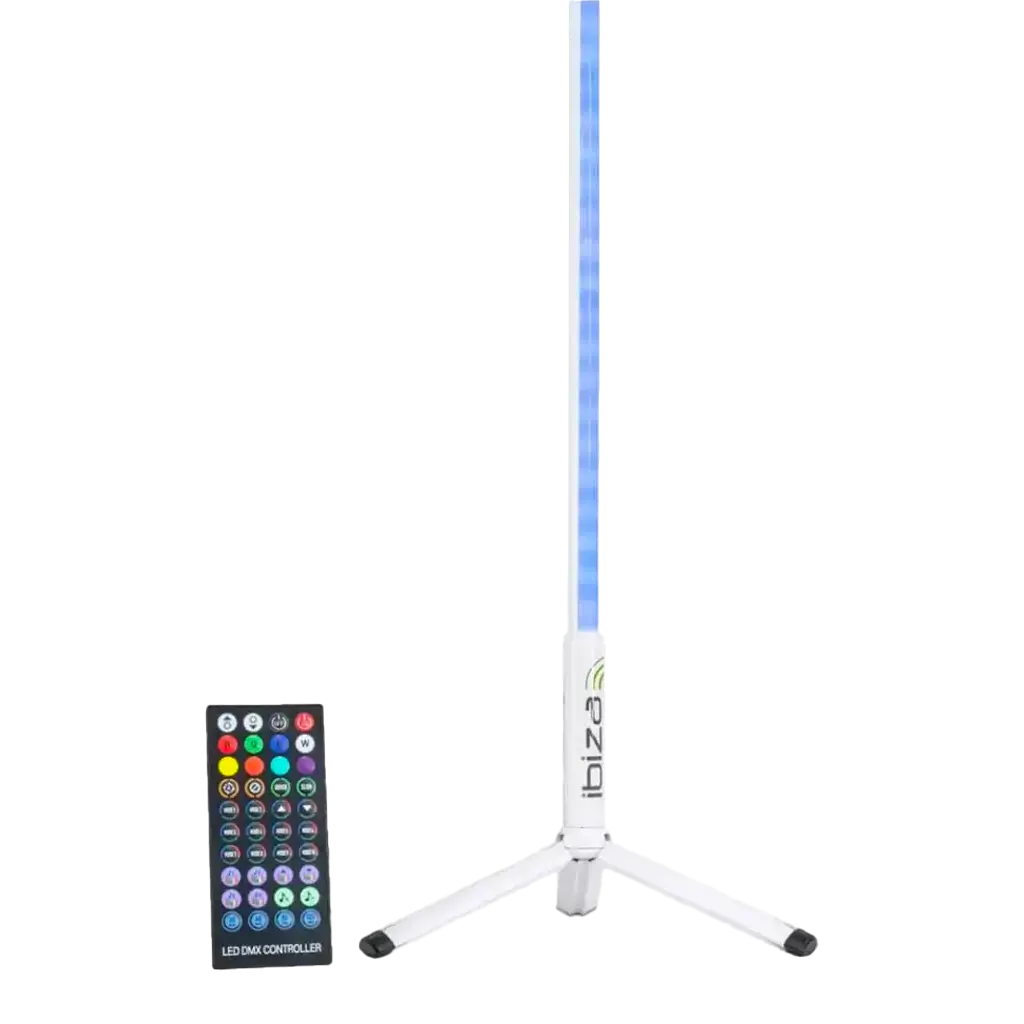 Tube Lumineux LED RGB 150cm sur pied - Design Blanc