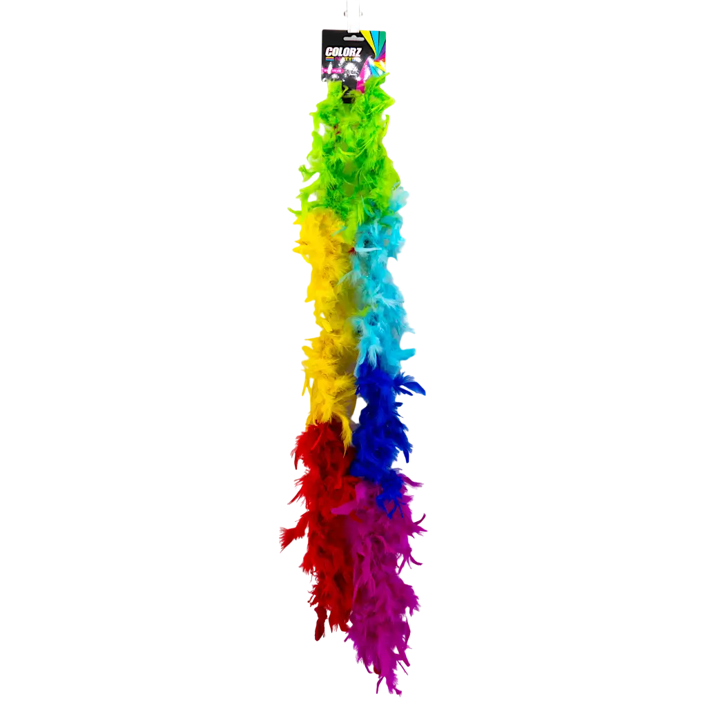 Boa en Plumes Multicolore - 180 cm