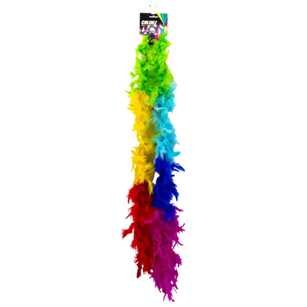 Boa en Plumes Multicolore - 180 cm