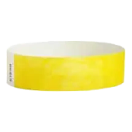 Bracelet Tyvek® Jaune Papier Sans Marquage