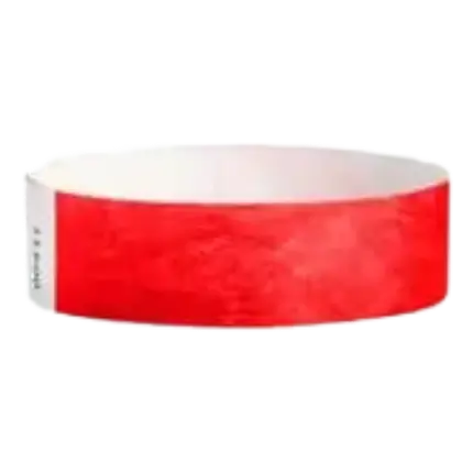 Bracelet Tyvek® Rouge Papier Sans Marquage