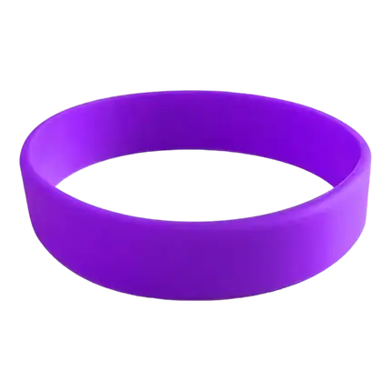 Bracelet Silicone Violet Sans Marquage Adulte