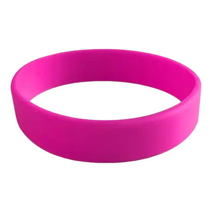 Bracelet Silicone Rose Sans Marquage Adulte