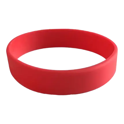 Bracelet Silicone Rouge Sans Marquage Adulte