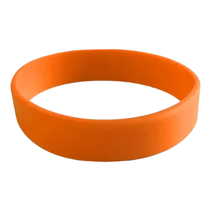 Bracelet Silicone Orange Sans Marquage Adulte