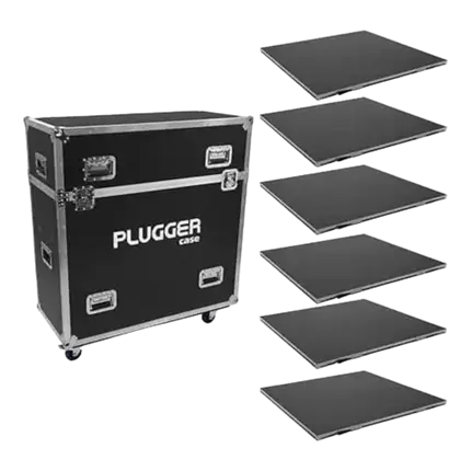 Lot de 6 Plateformes de Scène Plugger Case QuickStage 6 Set