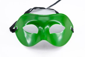 Maschera scheletro vodoo in plastica con cav.