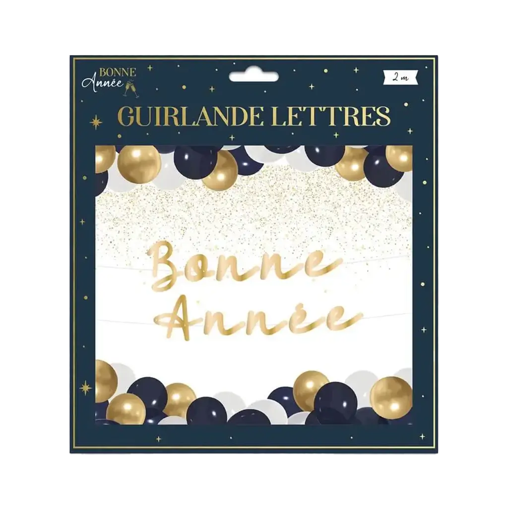 Guirlande Lettres Or Bonne Année 2 mètres