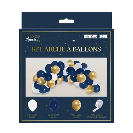 Kit pour Arche à Ballons Bonne Année - 40 Ballons