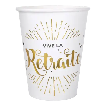 Gobelet Vive la Retraite - Lot de 10