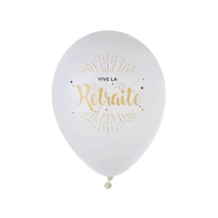 Ballon Vive la retraite - Lot de 8